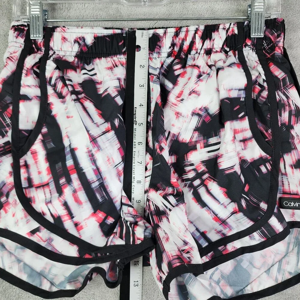 Womens Calvin Klein Athletic Running Shorts Pink White Black Size S